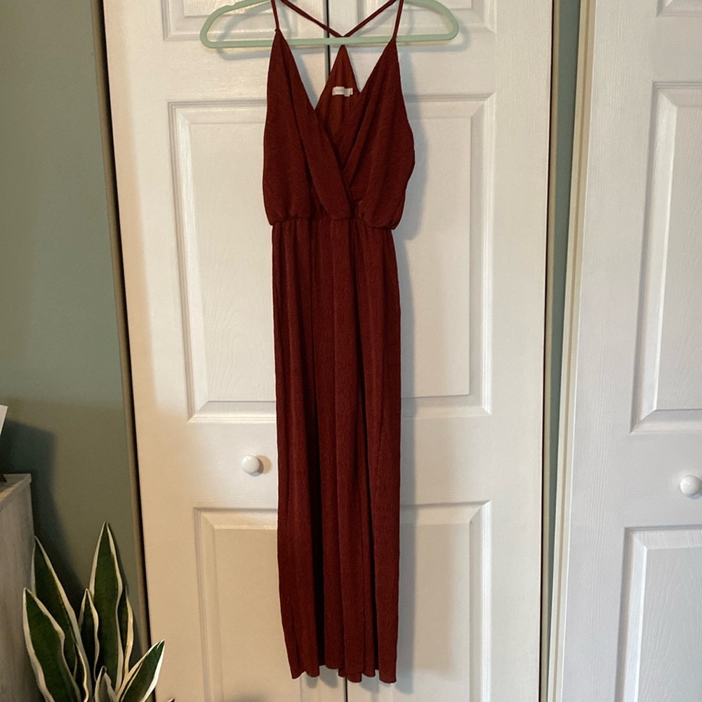 Lush rust midi dress